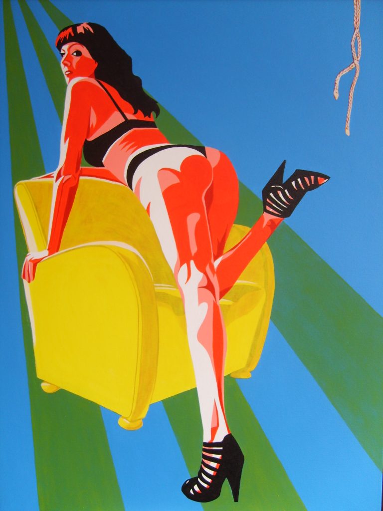 Pin-Up Maurice Kummer schilderij