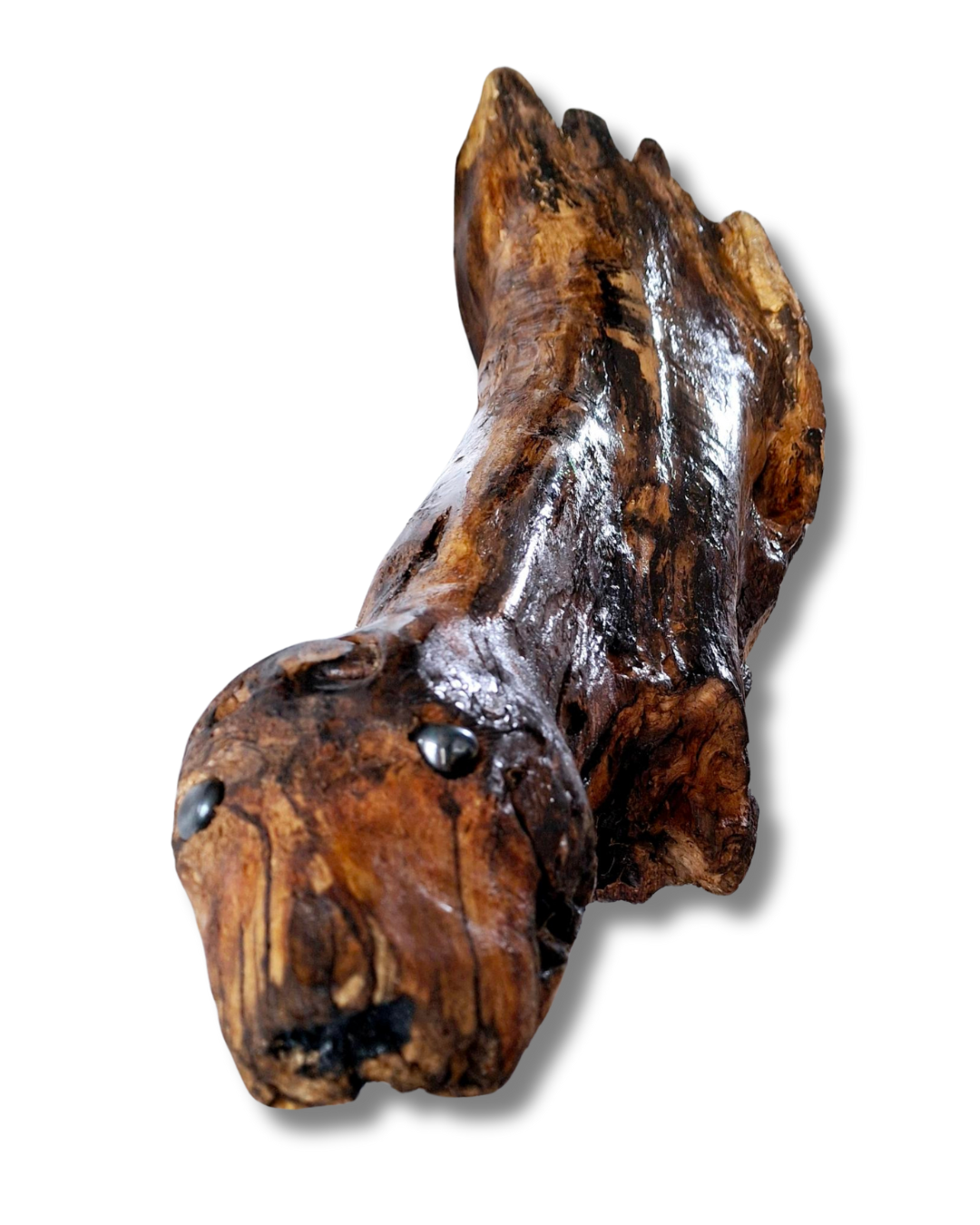 Houten beeld Drowned